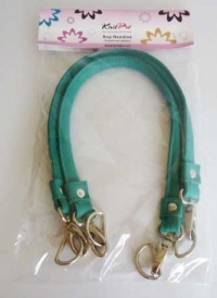 Knit Pro Leather D Ring Bag Handles - Turquoise