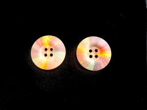 Wooden Rainbow Stripe Buttons